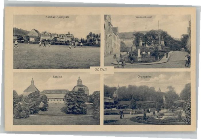 Gotha Thueringen Gotha Fussball Spielplatz Wasserkunst S