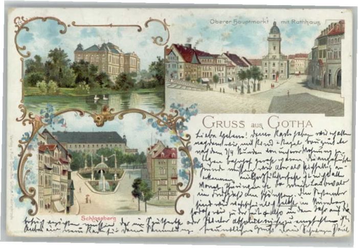 Gotha Thueringen Gotha Schlossberg Hauptmarkt