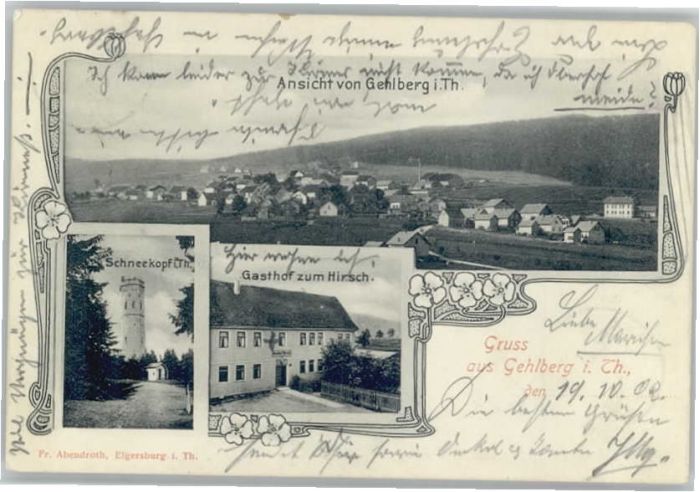 Gehlberg Gasthof zum Hirsch Schneekopf