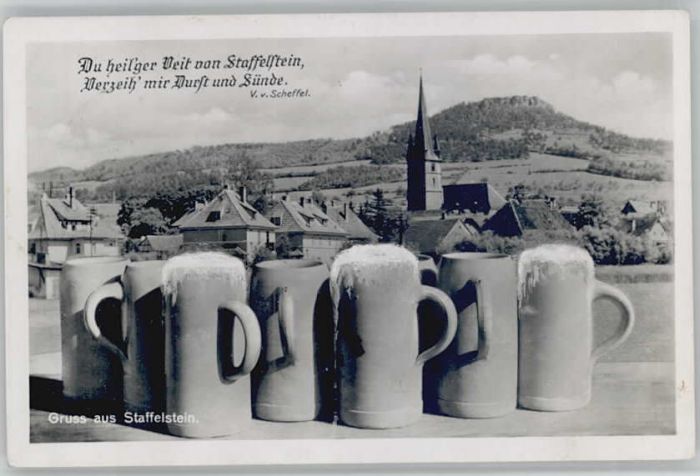 Staffelstein Bierkrug Vers