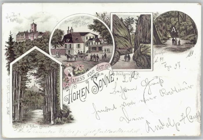 Eisenach Thueringen ohen Sonne Restaurant Drachenschlucht