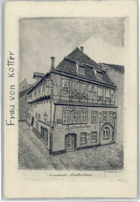 Eisenach Thueringen utherhaus Künstler Carl Jander *