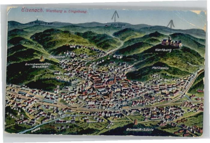 Eisenach Thueringen artburg Bismarck-Säule Metilstein x