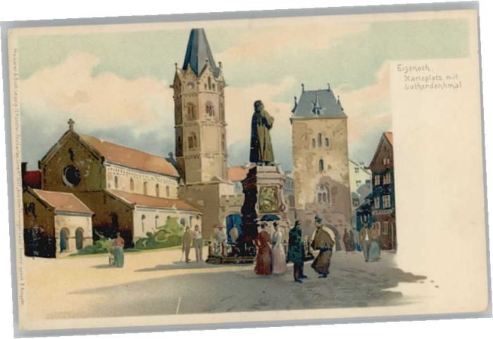 Eisenach Thueringen arlsplatz Lutherdenkmal