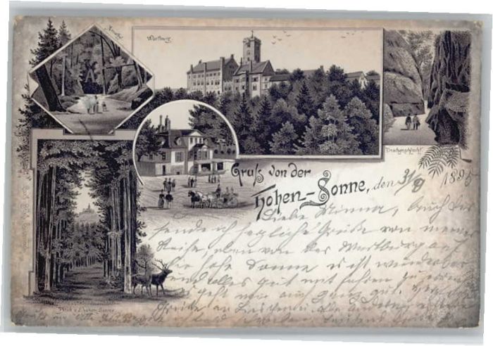 Wartburg Burg EISENACH Annathal Hohen Sonne