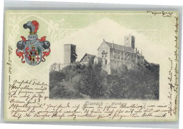 Eisenach Thueringen appen Prägedruck Wartburg x