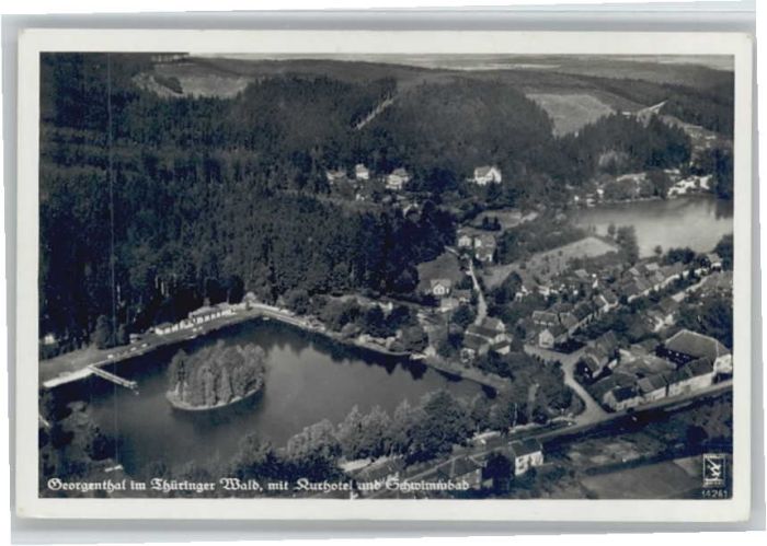 Georgenthal Fliegeraufnahme Schwimmbad