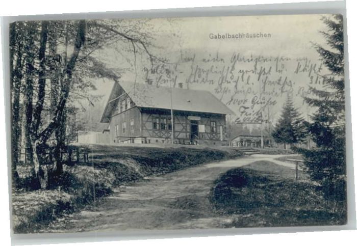 Ilmenau [Stempelabschlag] Gabelbachhäuschen