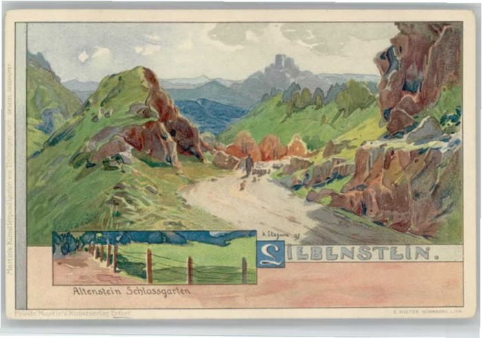 Bad Liebenstein Altenstein Schlossgarten Künstler A. St