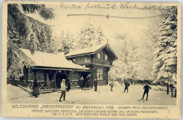 Brotterode Waldschänke Dreiherrenstein