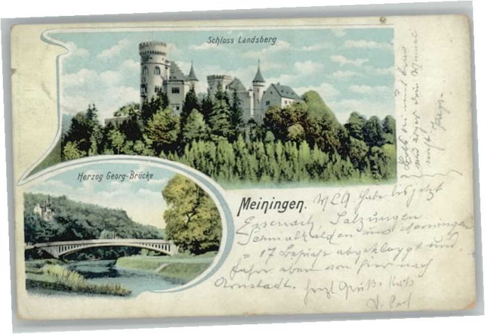 Meiningen Thueringen Meiningen Schloss Landsberg Herzog Geor
