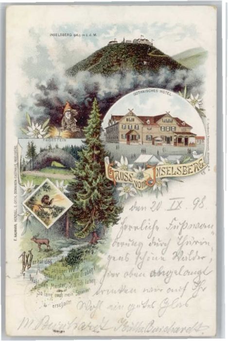 Inselsberg Schmalkalden Inselsberg  Gothaisches Hotel