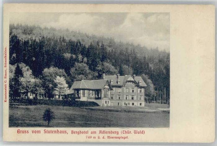 Schmalkalden Thueringen Stutenhaus Berghotel Adlersberg