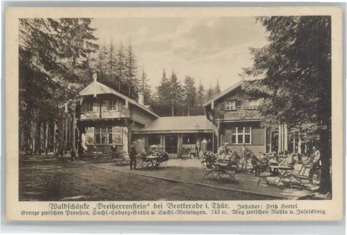 Brotterode Waldschänke Dreiherrenstein