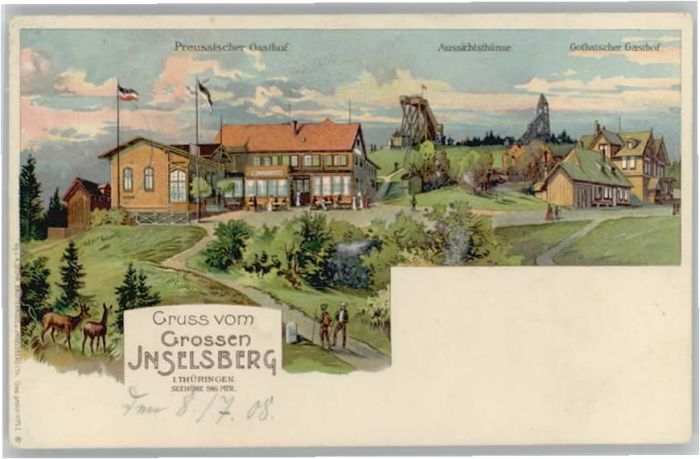 Inselsberg Schmalkalden Inselsberg Preussischer Gasthof Gothisc