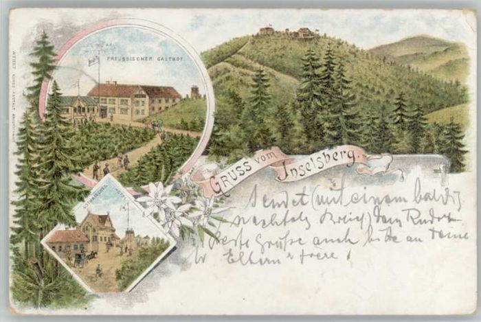 Inselsberg Schmalkalden Inselsberg Preussischer Gasthof Gothisc