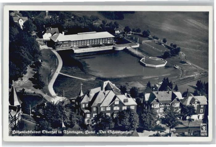 Oberhof Thueringen chweizerhof Fliegeraufnahme