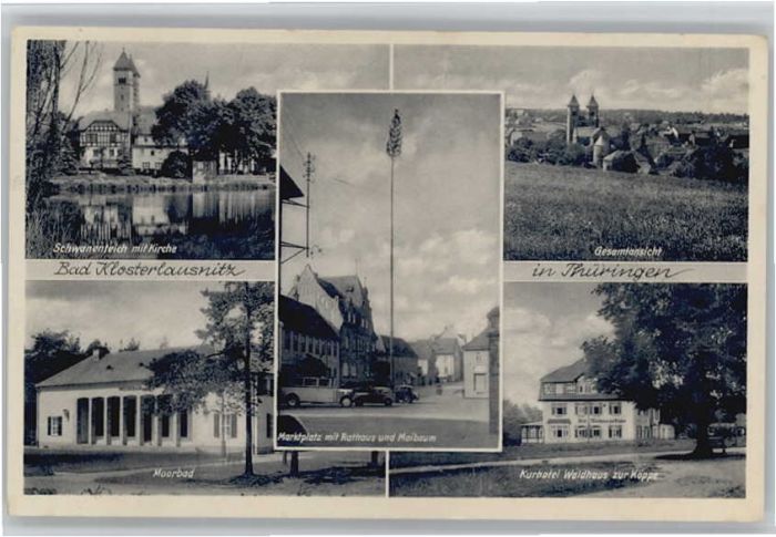 Bad Klosterlausnitz Marktplatz Bad Rathaus Hotel Waldhaus z