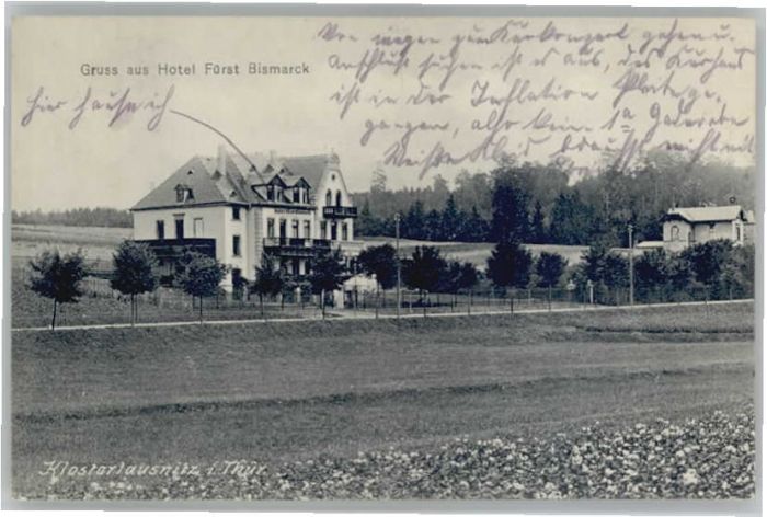 Bad Klosterlausnitz [Stempelabschlag] Hotel Fürst Bismarck