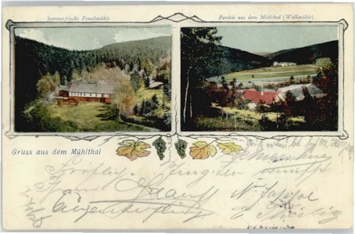 Eisenberg Thueringen Stempelabschlag] Froschmühle Walkmühle