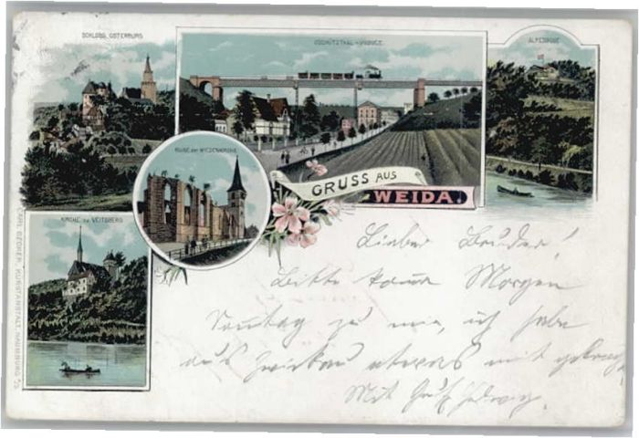 Weida Thueringen Weida Schloss Osterburg Viadukt