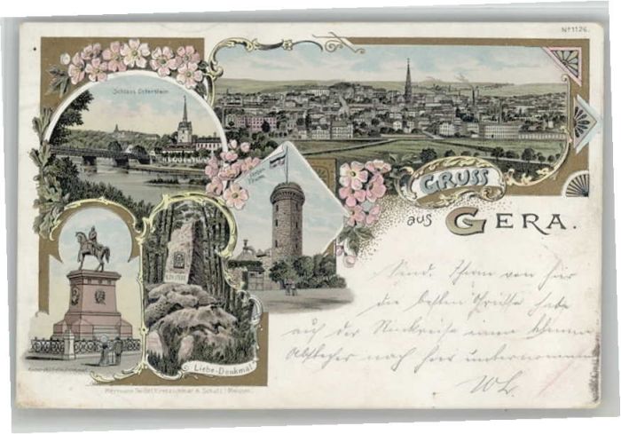 Gera Liebe-Denkmal Ferber-Turm Schloss Oster