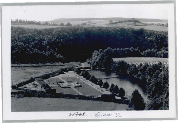 Weida Thueringen Weida Fliegeraufnahme Schwimmbad