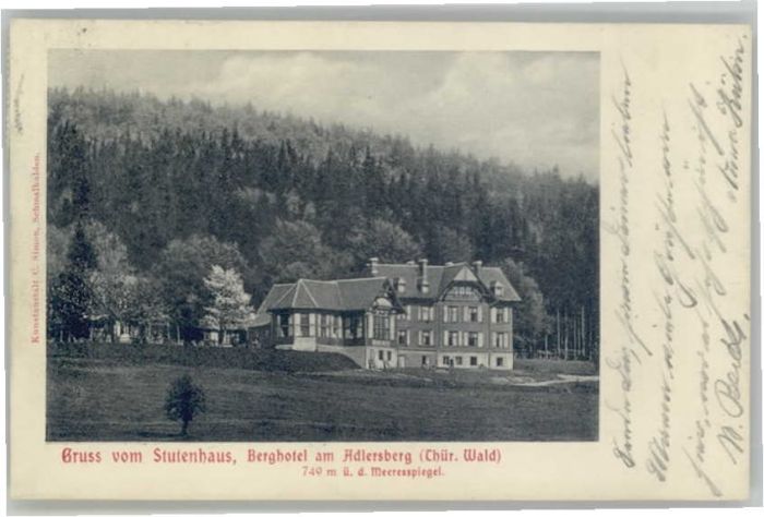 Schmiedefeld Rennsteig Adlersberg Hotel Stutenhaus