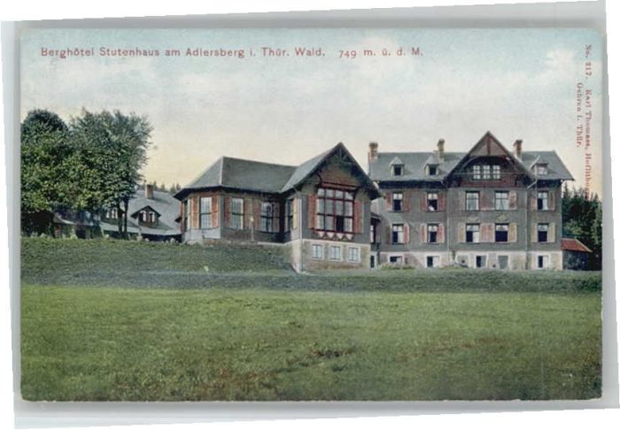 Schmiedefeld Rennsteig Adlersberg Hotel Stutenhaus