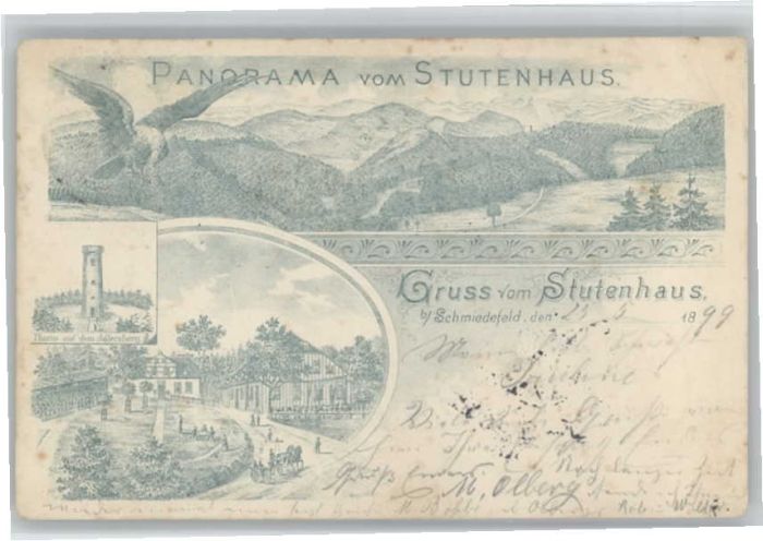 Schmiedefeld Rennsteig Stutenhaus Adlersberg Turm