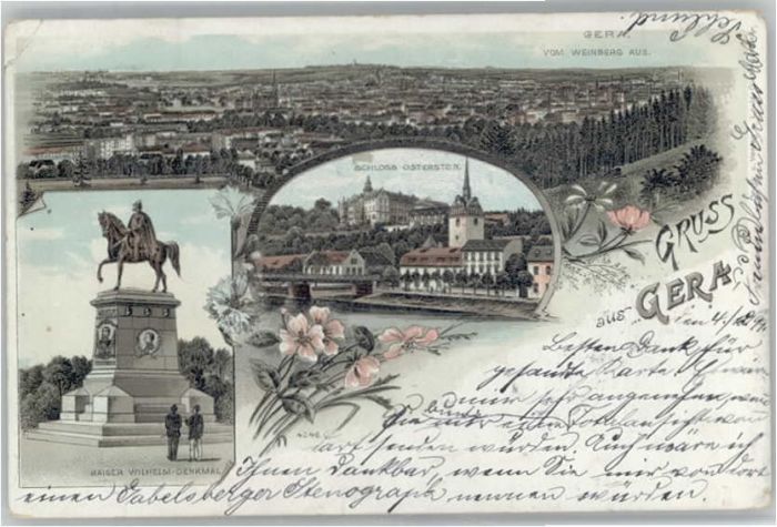 Gera Schloss Osterstein Kaiser Wilhelm-Denkm