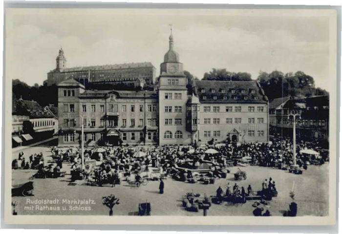 Rudolstadt Marktplatz Rathaus Schloss