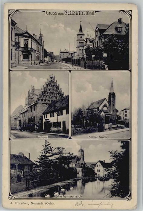 Neustadt Orla Bismarckstrasse Rathaus Gamsenteich