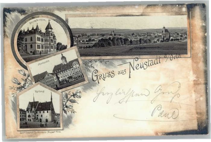 Neustadt Orla Marktplatz Rathaus