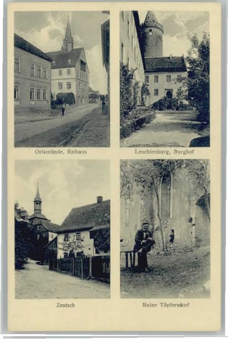 Poessneck rlamünde Leuchtenburg Zeutsch Ruine Töp