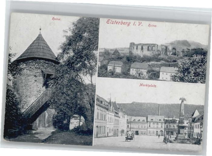 Elsterberg Vogtland Ruine Marktplatz
