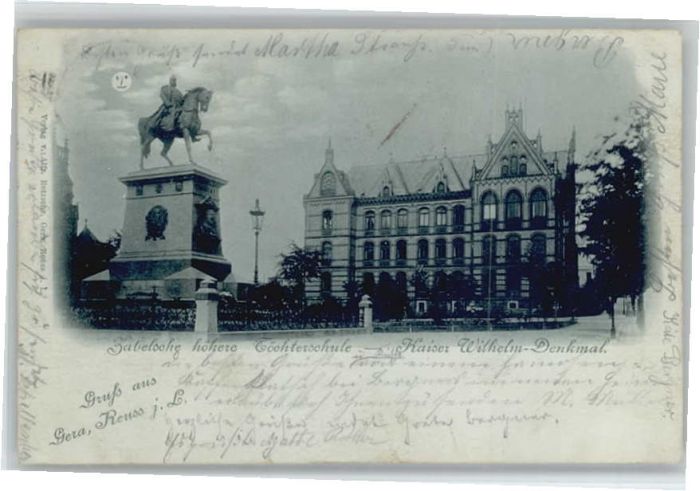 Gera Schule Kaiser Wilhelm-Denkmal