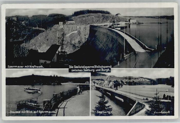 Bleilochtalsperre Sperrmauer Kraftwerk Saalburg