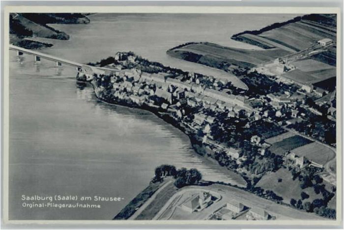 Saalburg Saale Fliegeraufnahme Stausee