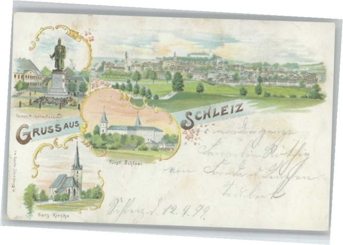 Schleiz Schloss Bergkirche Kaiser-Wilhelm-Denkm