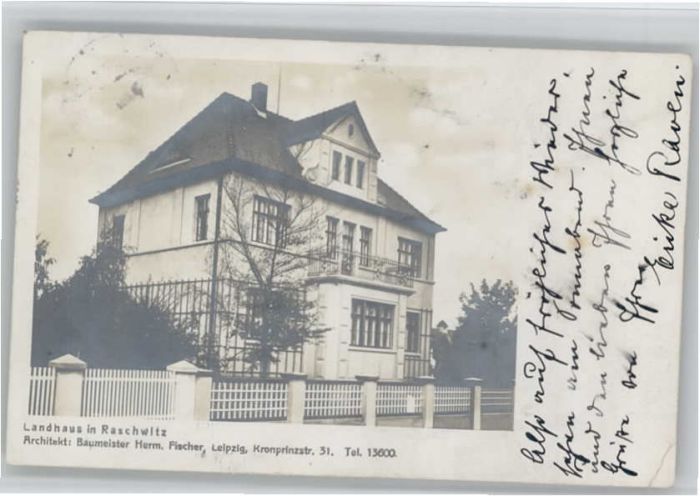 Leipzig Raschwitz Landhaus Baumeister Herm. Fis