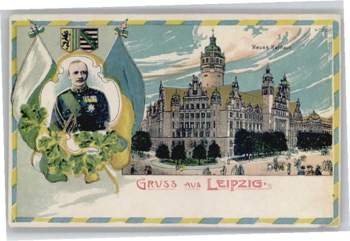 Leipzig Rathaus Wappen Soldat