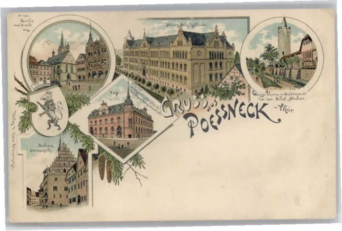 Poessneck athaus Post Schule Weisserturm