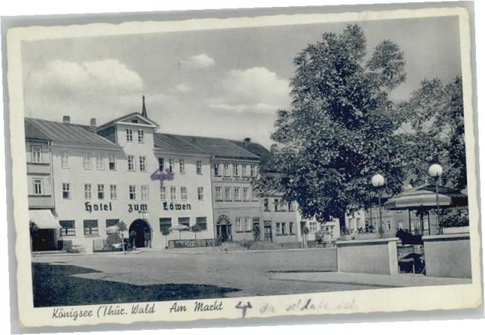 Koenigsee Thueringen Am Markt Hotel zum Löwen