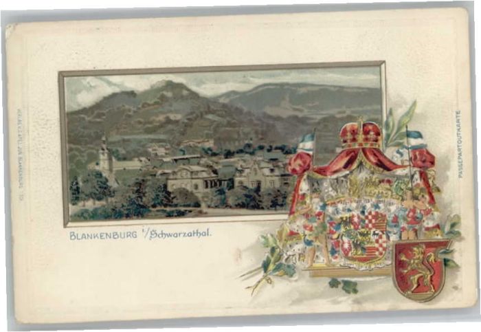 Bad Blankenburg Prägedruckkarte
