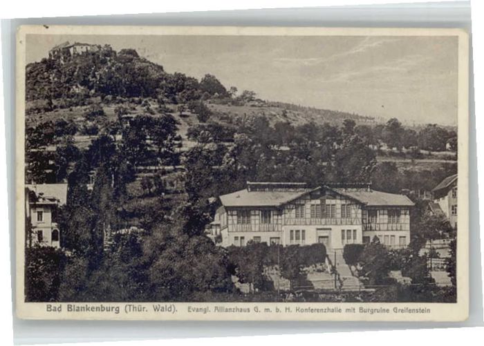 Bad Blankenburg Allianzhaus Konferenzhalle Burgruine Gr