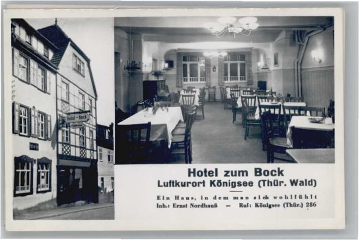 Koenigsee Thueringen Hotel zum Bock