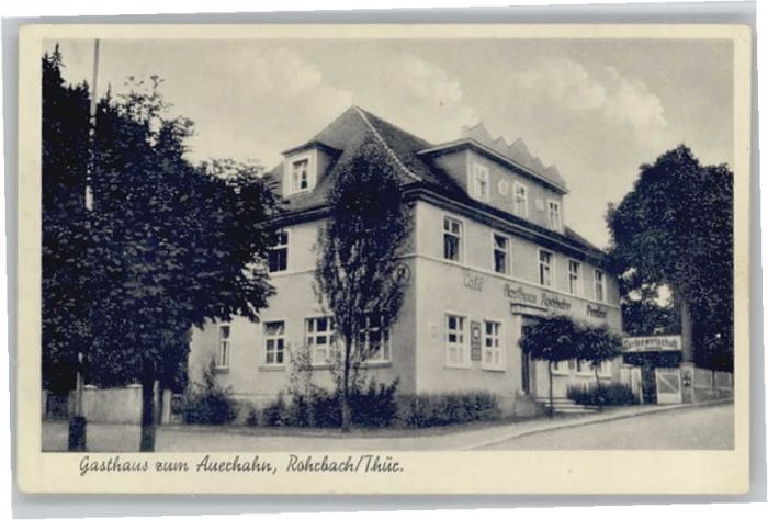 Rohrbach Saalfeld Gasthaus zum Auerhahn