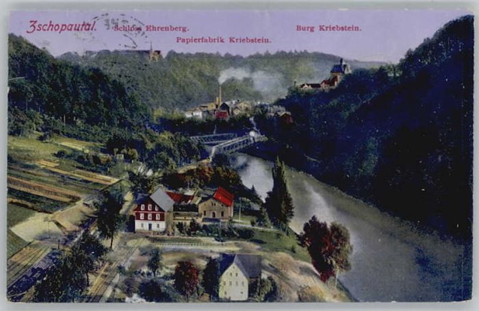 Waldheim Sachsen Schloss Ehrenberg Papierfabrik Burg Kri