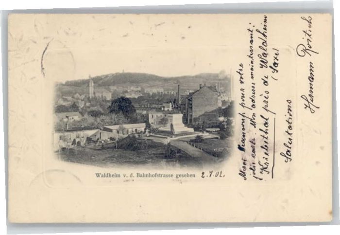 Waldheim Sachsen Prägedruck